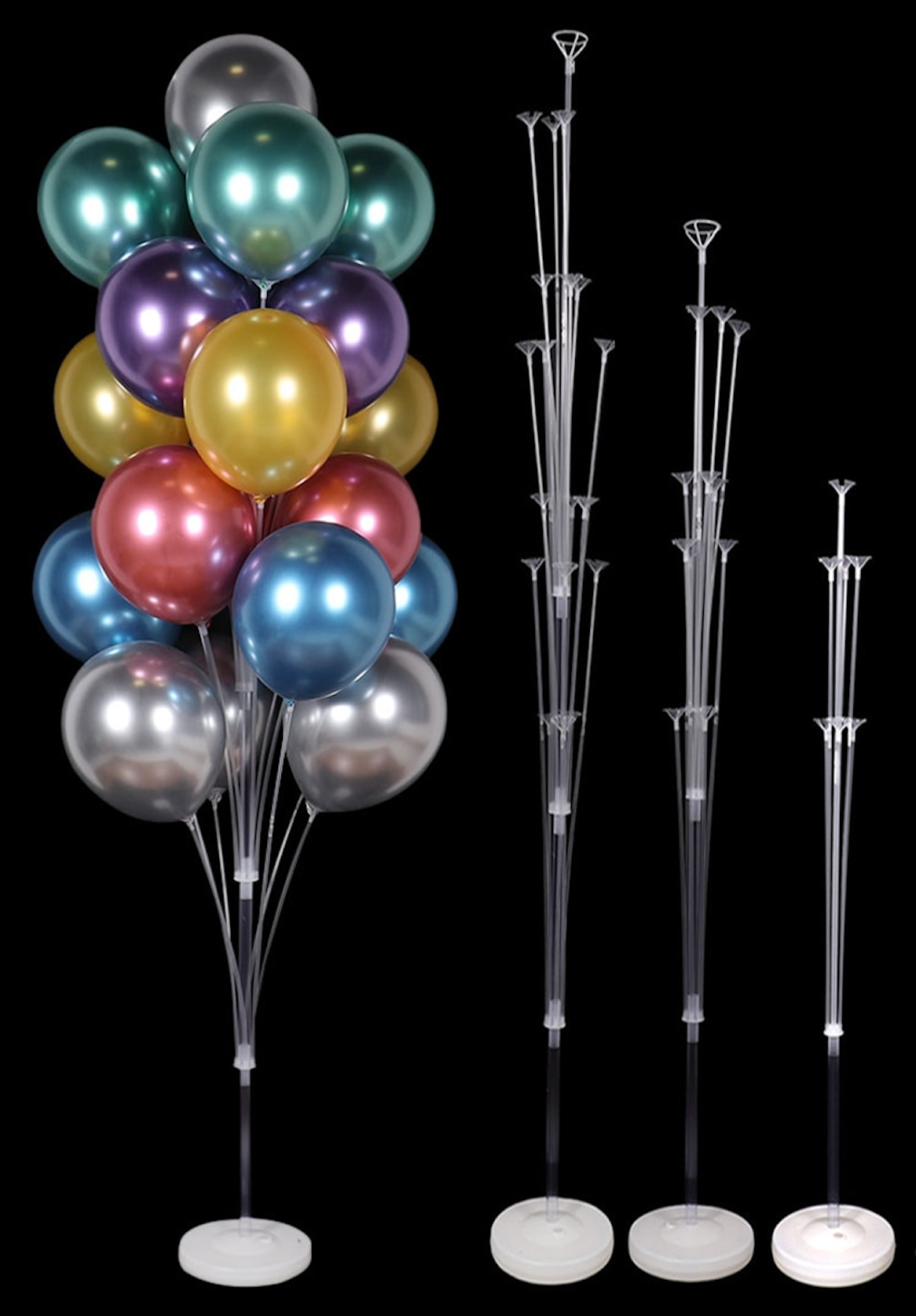 Premium Ballonständer Säulenhalter - Perfekt für Hochzeiten, Geburtstage & Taufen - Inkl. Balonunterstützung Zubehör